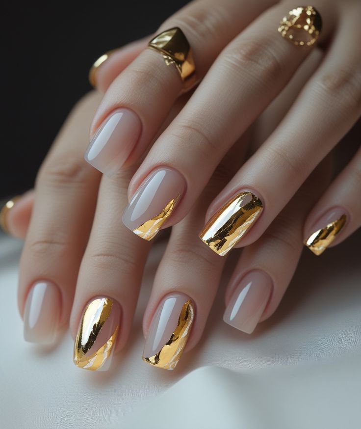 Gold Manicure Ideas