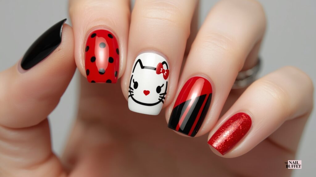 Hello Kitty Nails