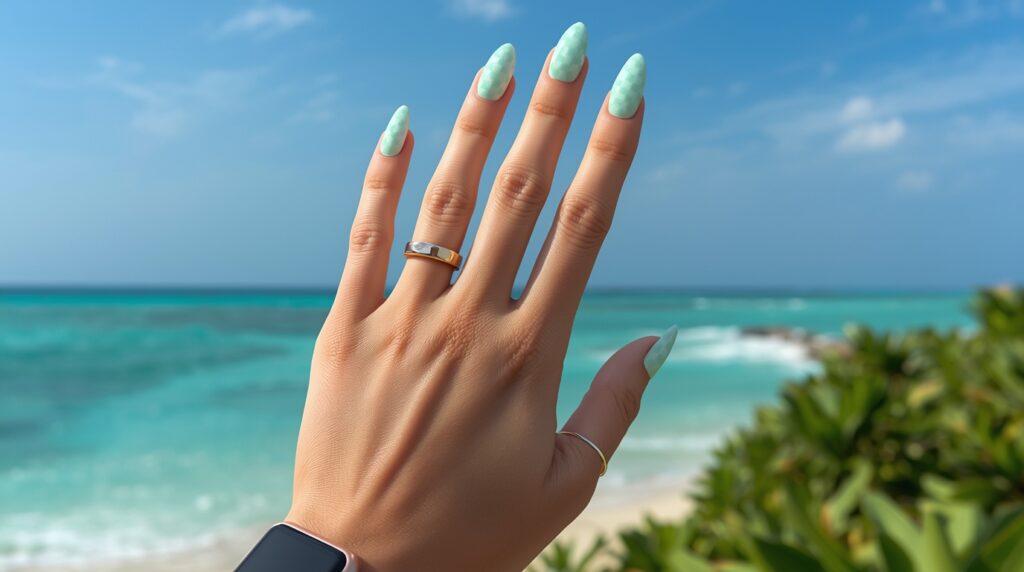 Neon Beach Nails