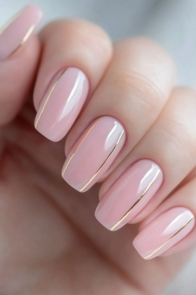 Pink And Rose Gold Nails