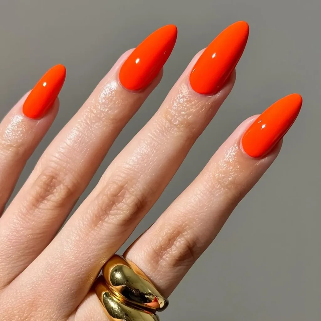 Punchy Pumpkin Nails