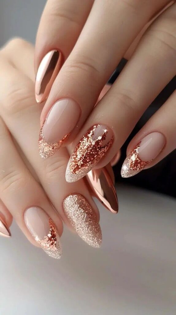 Rose Gold Nails