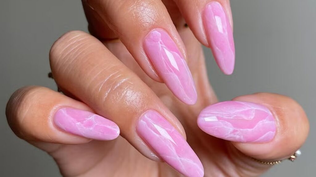 Rose Quartz Nails