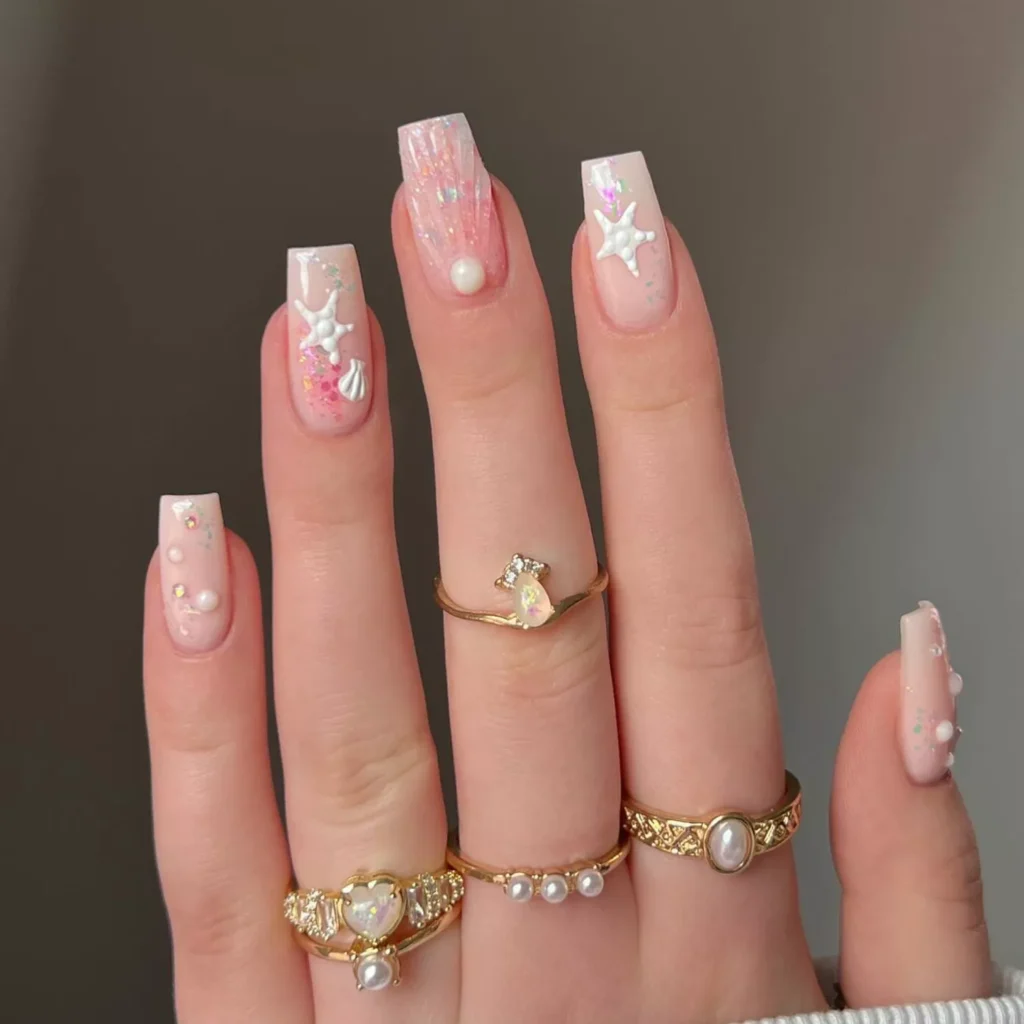 Square Starfish Nails