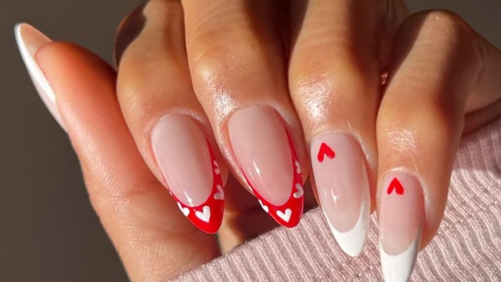 Valentine's Day Decal Nails