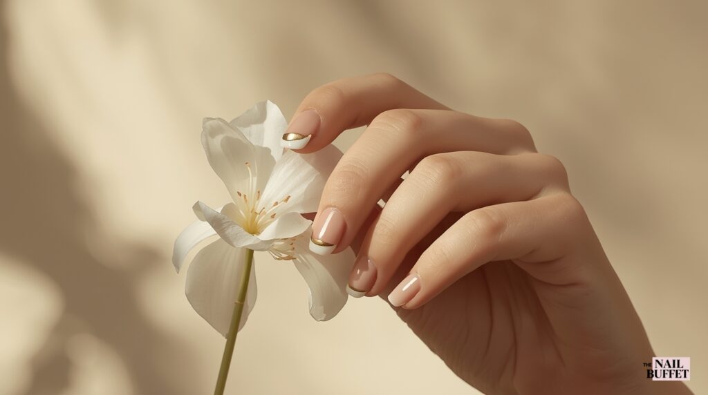 White and Gold Color Block