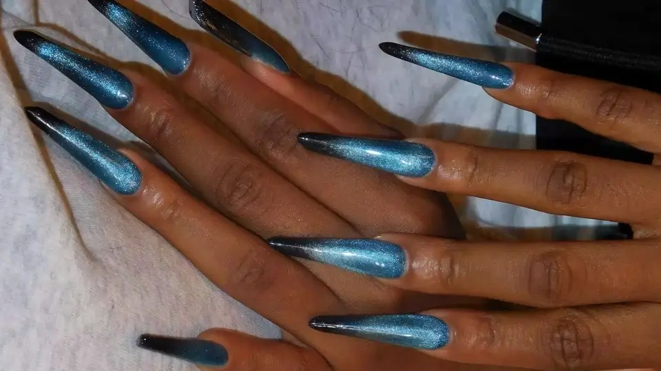 Blue Glitter Ombre