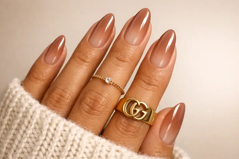 Brown Ombre Nails