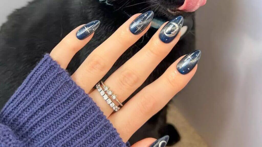 Celestial Cat Eye Nails