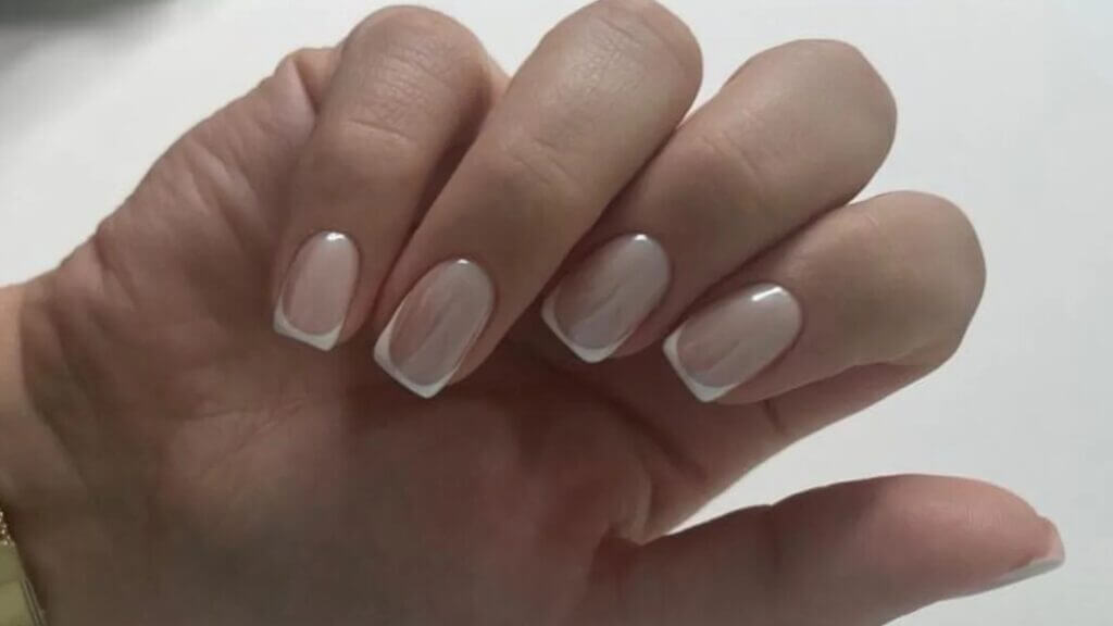 Classic French Tip Chrome Nails