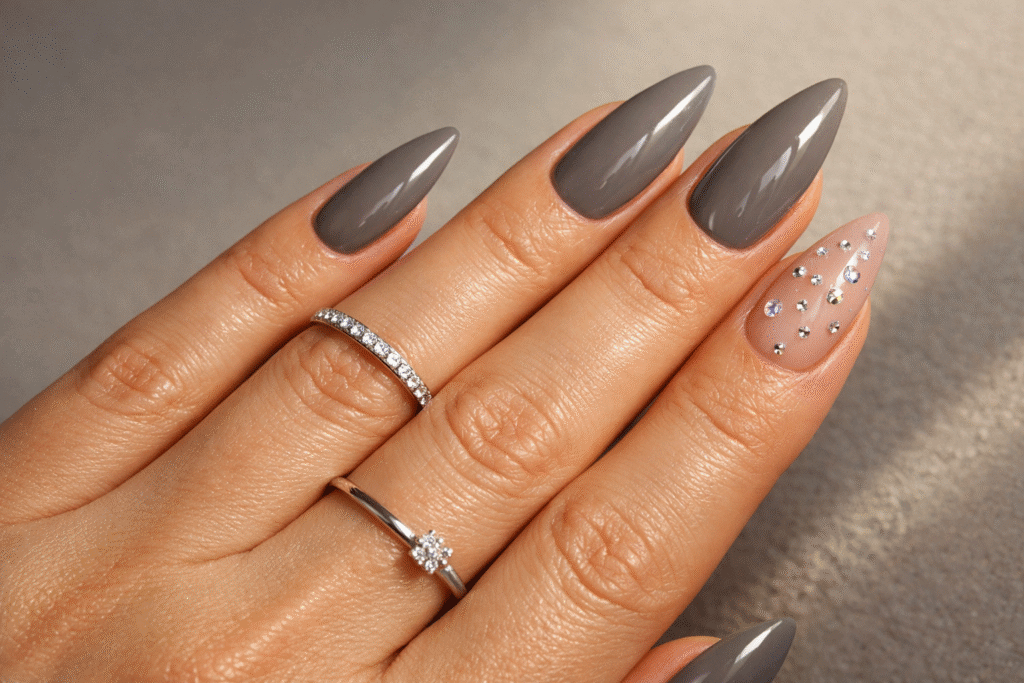 Dove Gray Nail Art Design