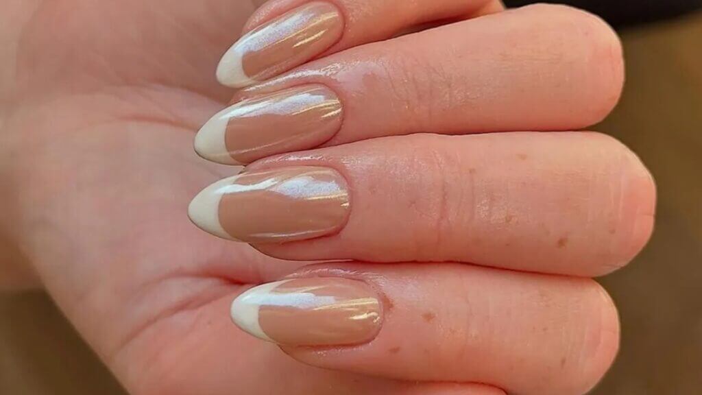 Glazed Doughnut Chrome Nails