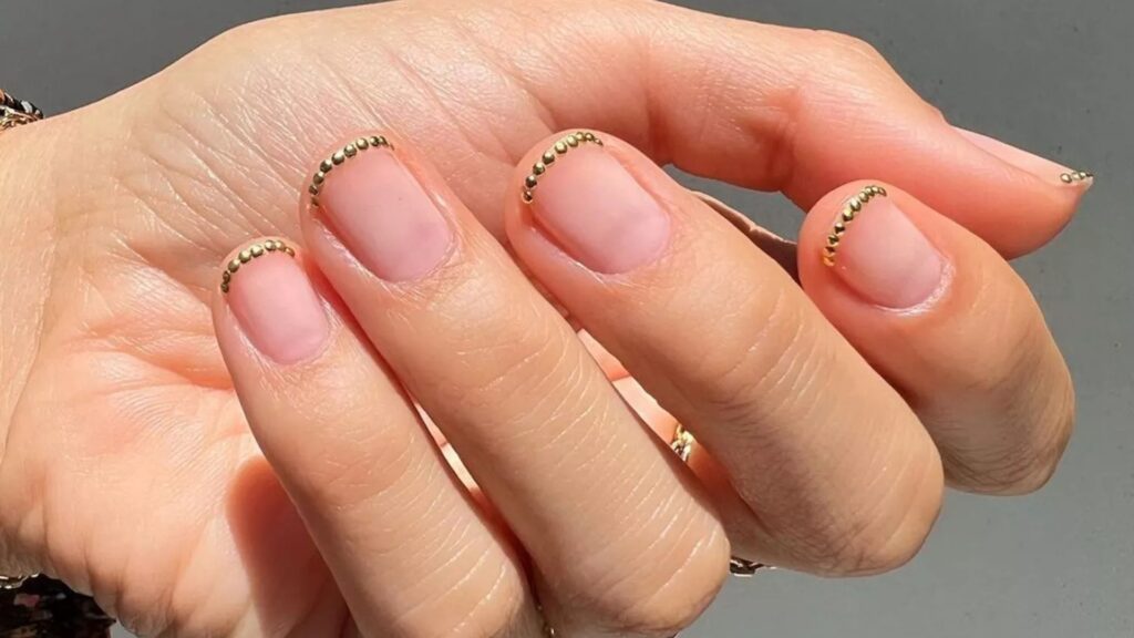 Gold Jewel Nails