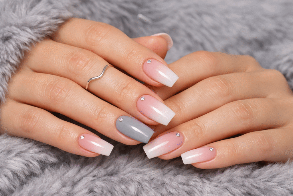 Gray Ombré Nails