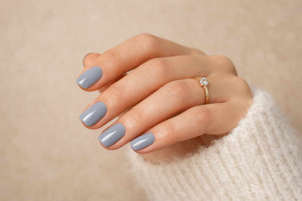 Lavender Light Gray Nail Designs