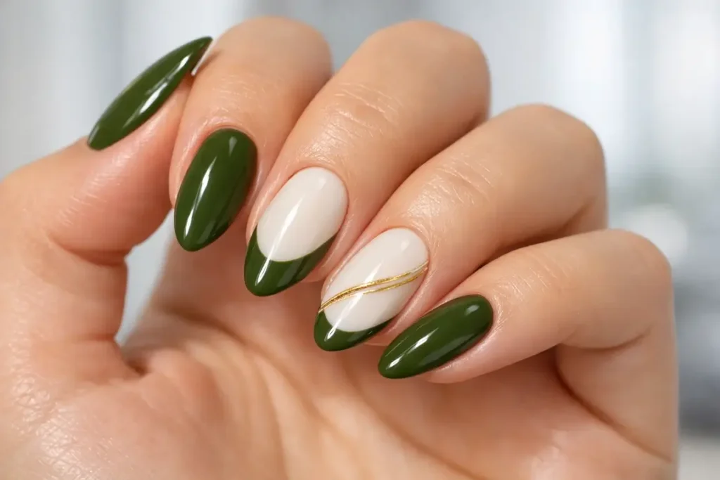 Olive & White