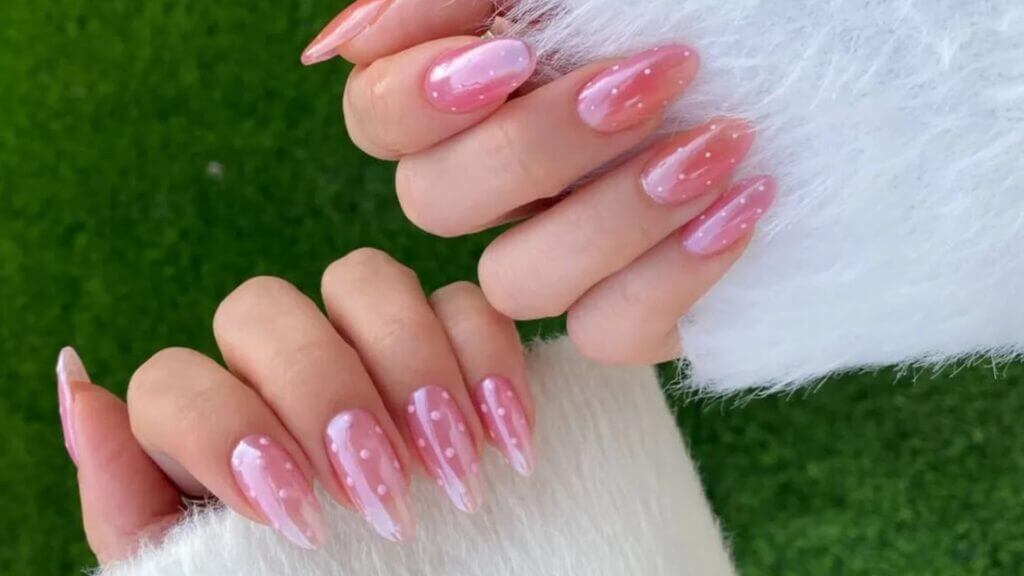Strawberry Chrome Nails