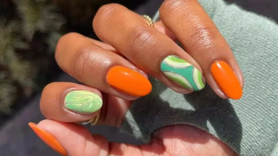 Mod Orange and Green