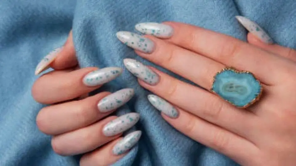 Blue Snowflakes on White Base