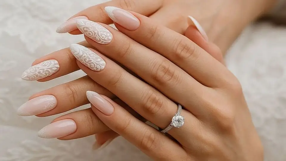 Coquette Wedding Nails