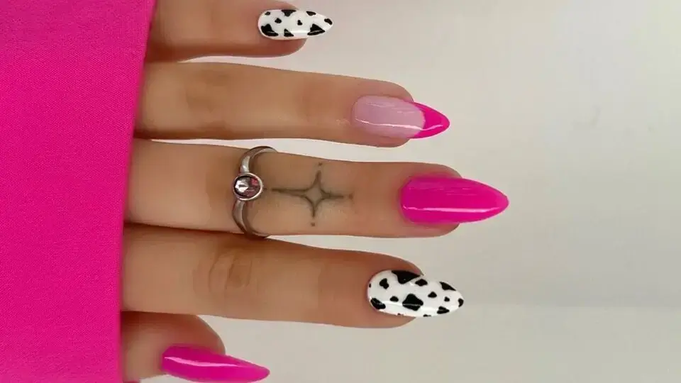 Cow Print Nails