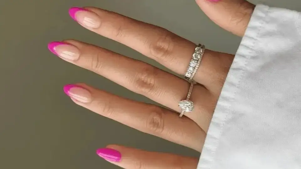Hot Pink French Tips
