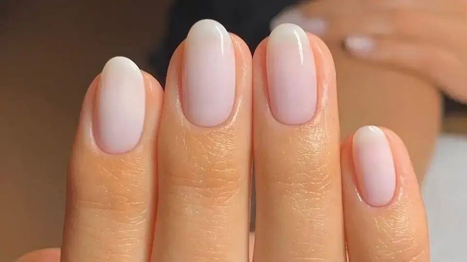 Milky White Wedding Nails (1)