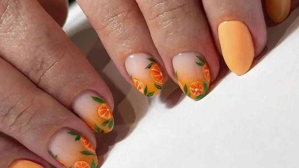 Orange Juice Nails