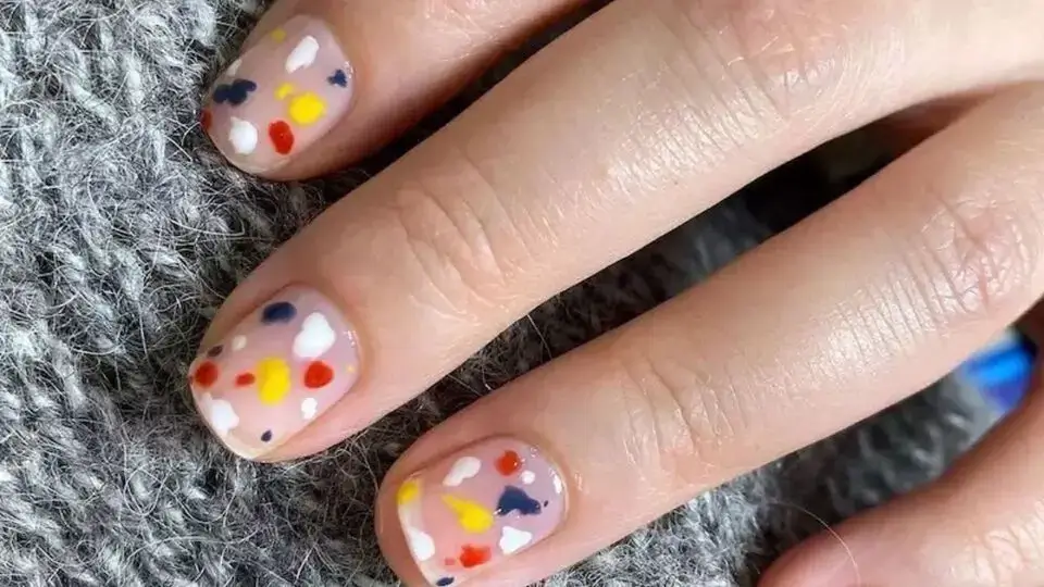Paint Splatter Nails