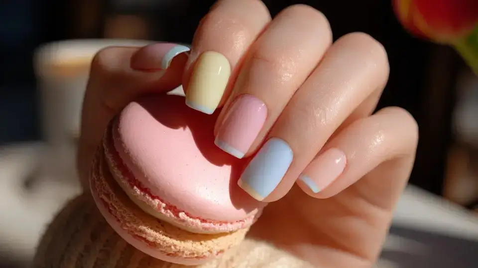 Pastel Rainbow Tips