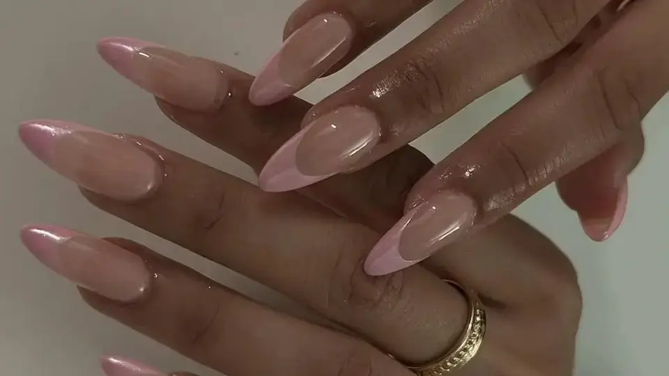 Pink French Tip Nails