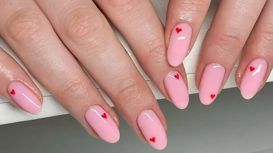 Tiny Heart Decal Nails