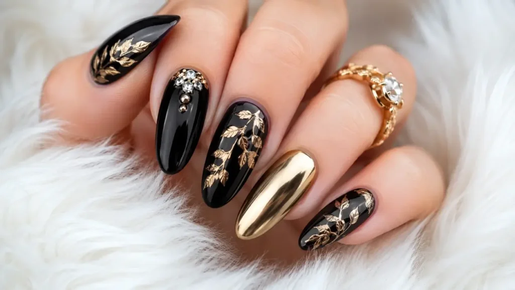 Autumn Black Nails