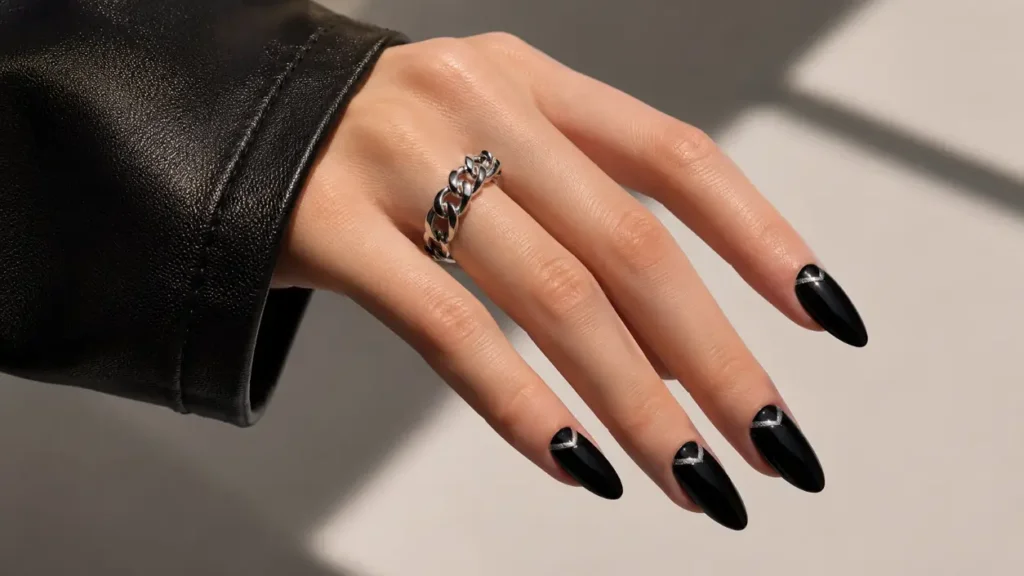 Black Classy Autumn Nails