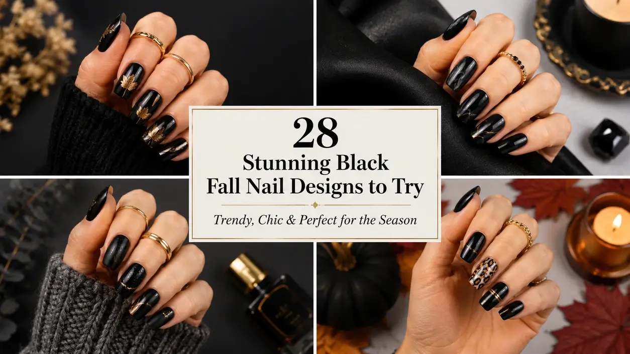 Black Fall Nail Designs