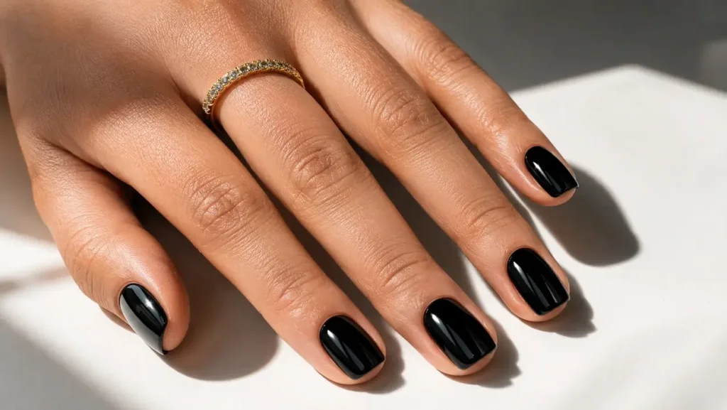 Black Skin Fall Nails