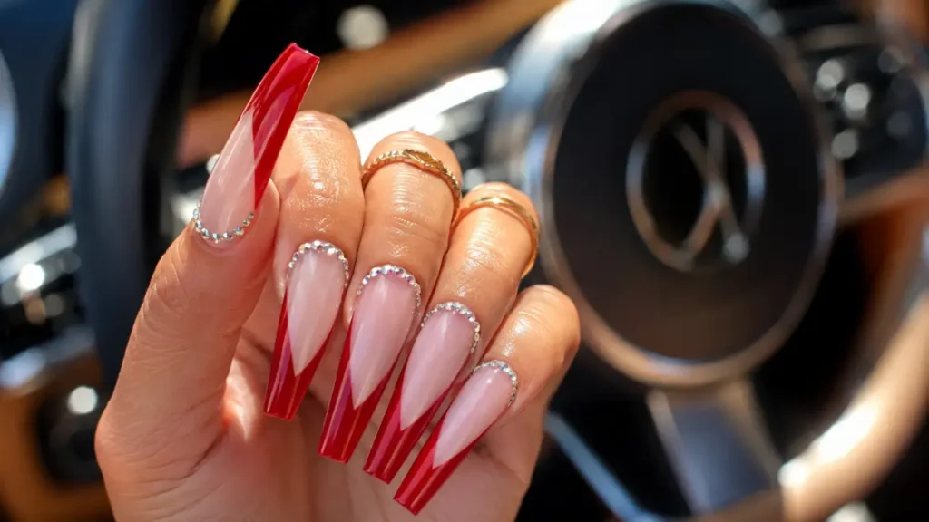 Bright Red V Tips