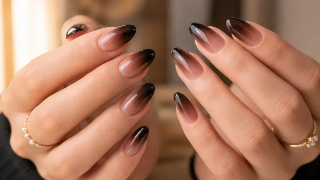 Brown and Black Nails