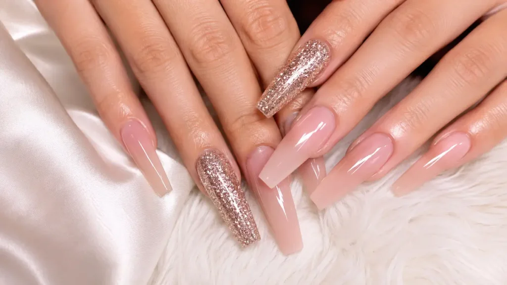 Coffin Ombre Nails