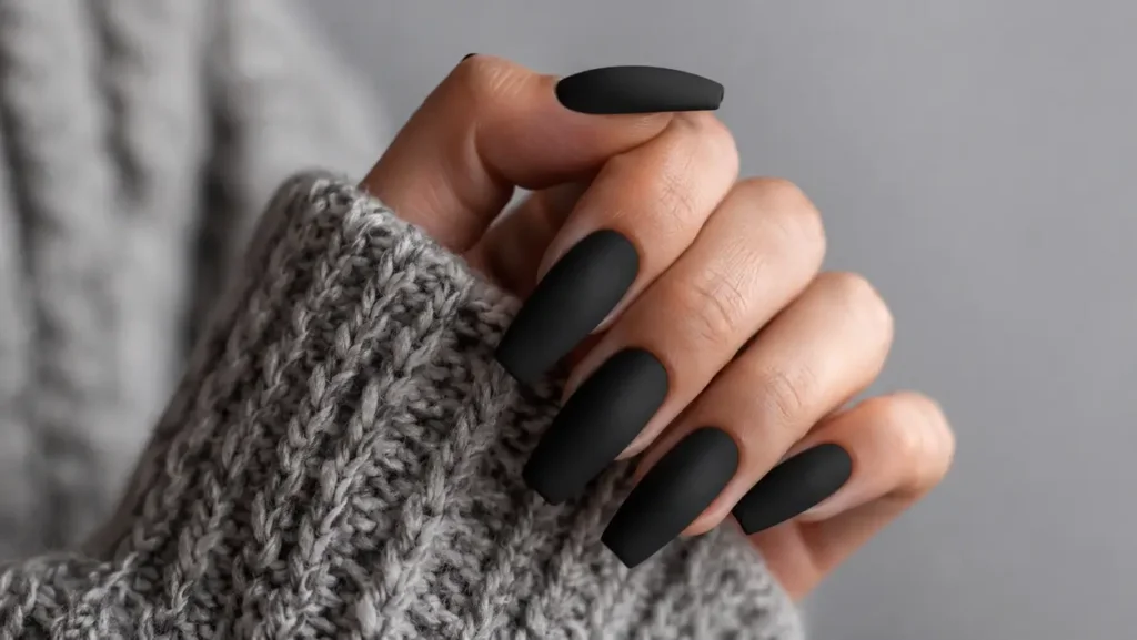 Matte Black Nails