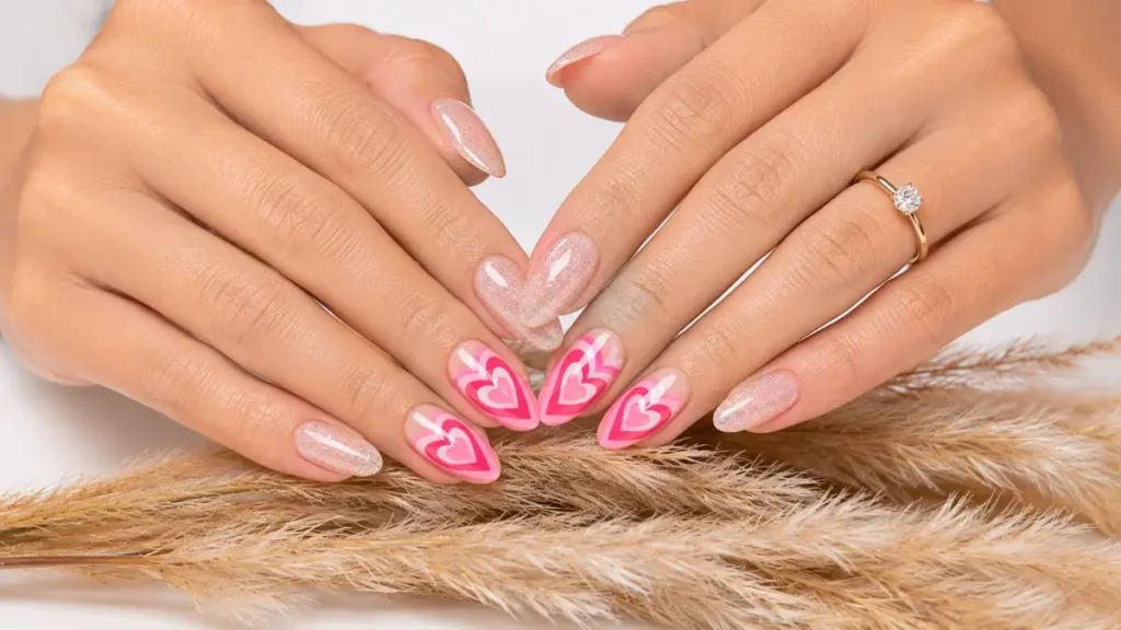 Multi Toned Pink Hearts
