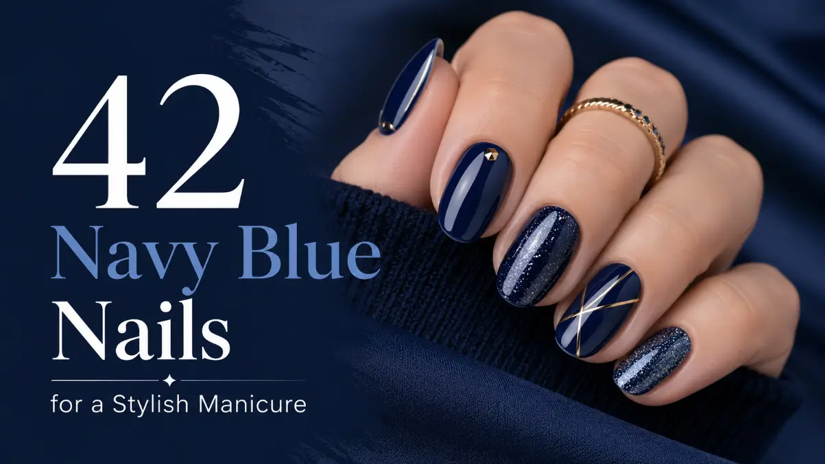 Navy Blue Nails