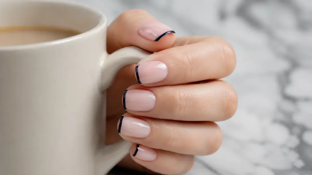 Navy French Tips
