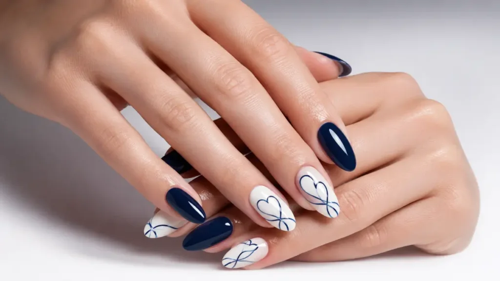 Navy & White