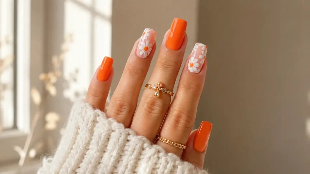 Orange Floral Mix and Match Set