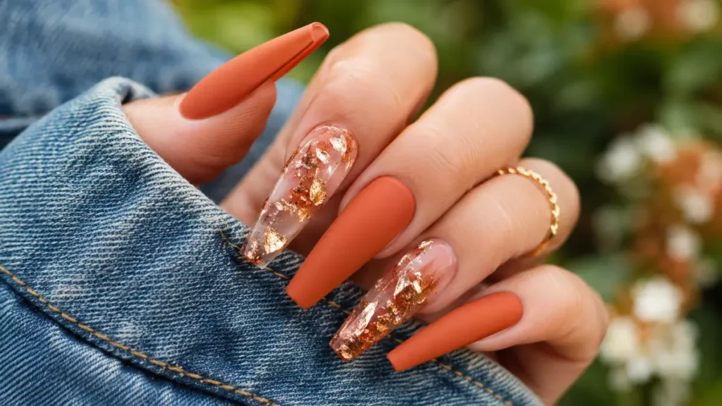 Orange French Tips