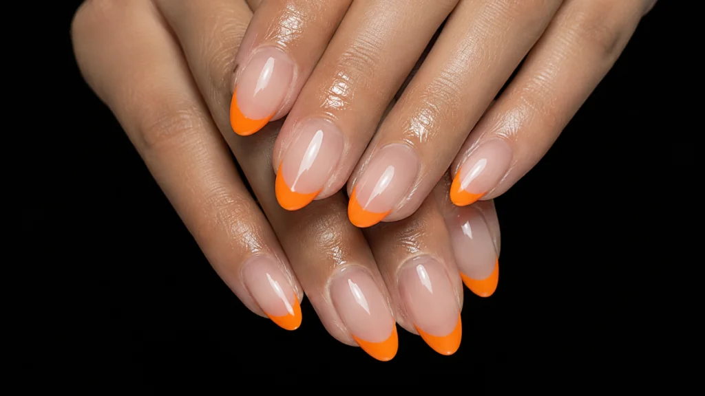Orange Tip Nails