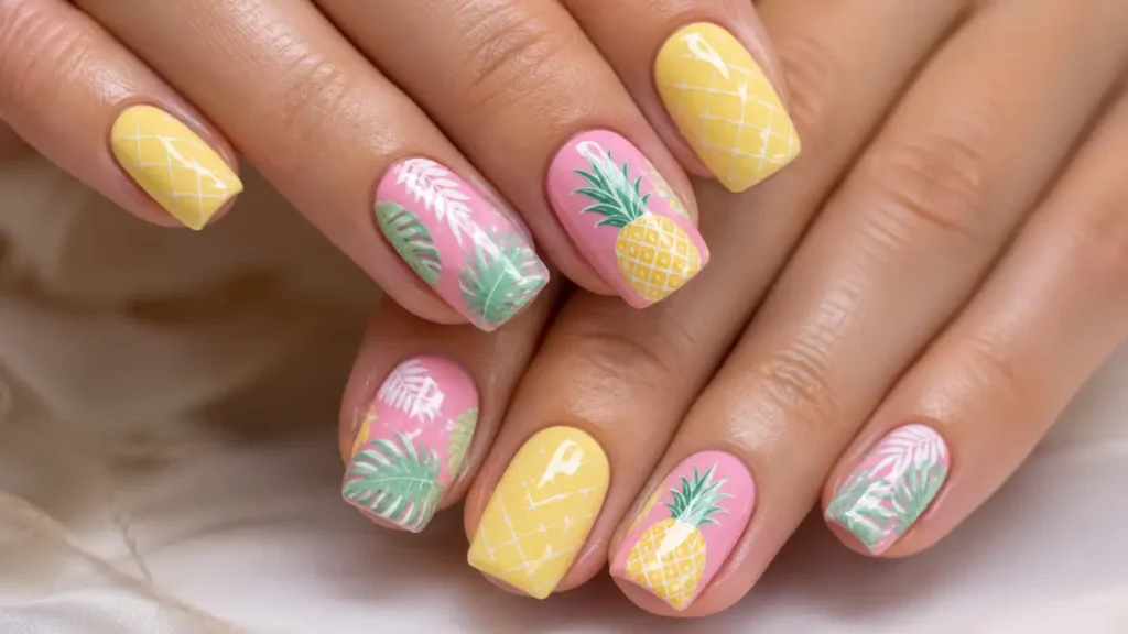 Pineapple Upside down Nails