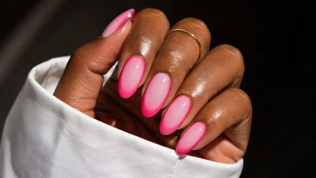 Pink Aura Nails