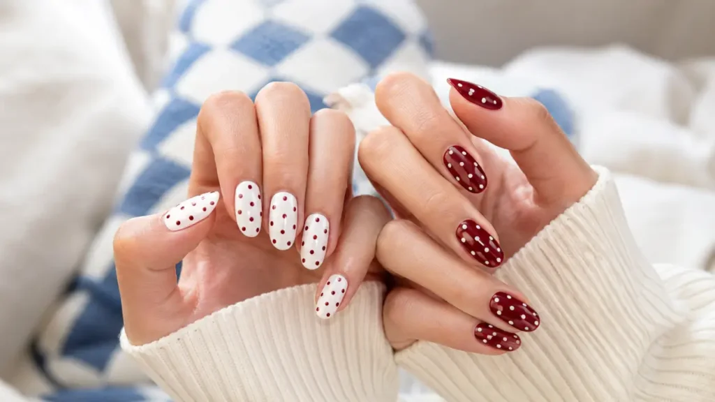 Red Polka Dot Nails